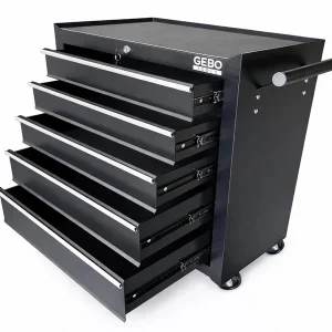 Шкаф за инструменти с 5 чекмеджета, черен GEBO TOOLS