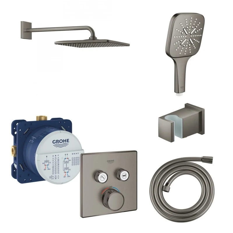 Вграден комплект Grohe Grohtherm SmartControl - brushed hard graphite