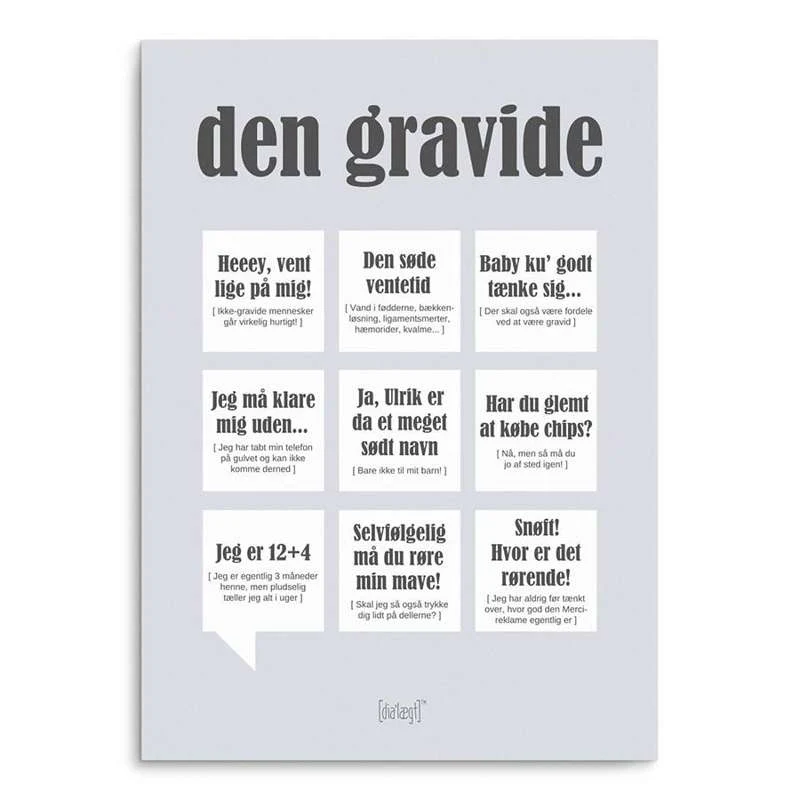 Dialægt Den gravide - flere størrelser - High Resolution Print