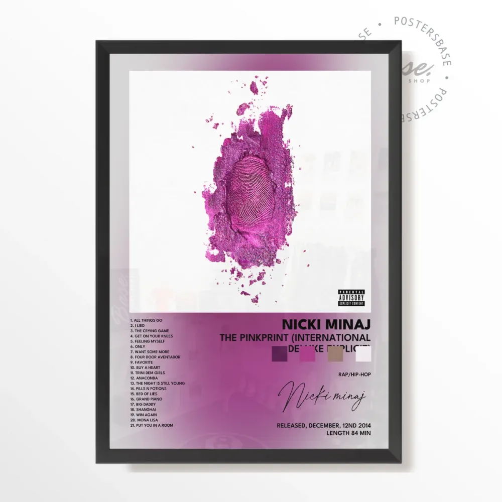 nicki minaj Pinkprint International Луксозен Explicit poster With