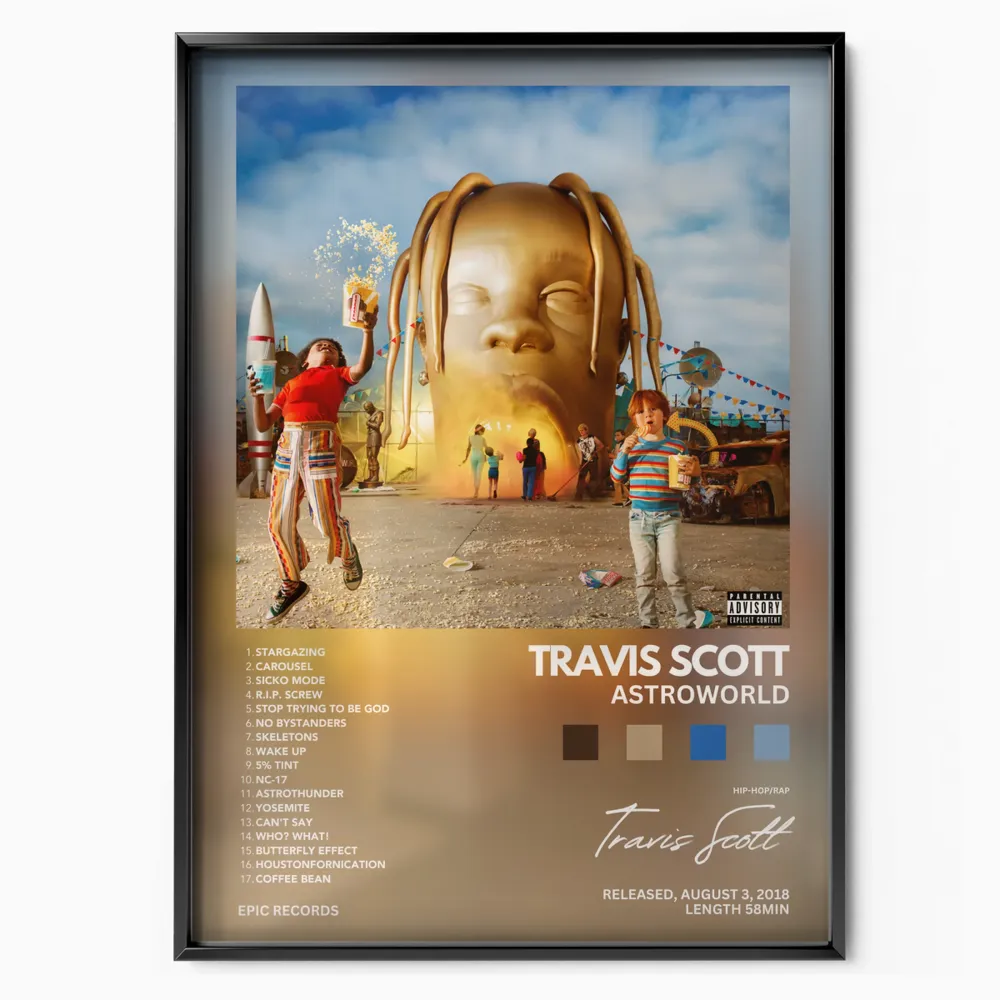 Travis Scott Astroworld Album | Wall Art Decor With