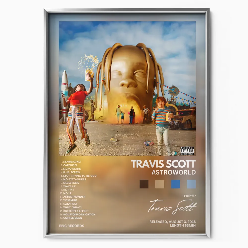 Travis Scott Astroworld Album | Wall Art Decor With