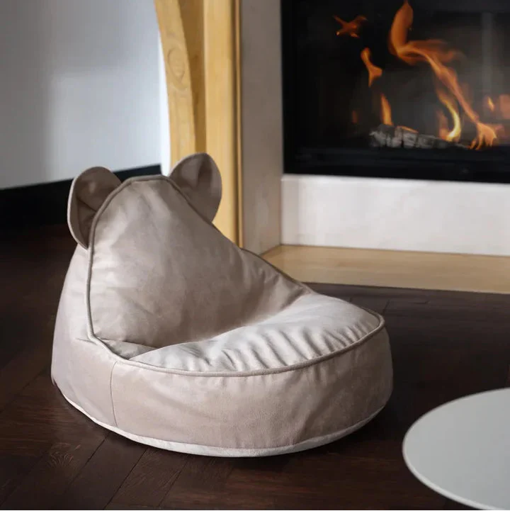 Wigiwama Детски пуф Dusty Beige Bear