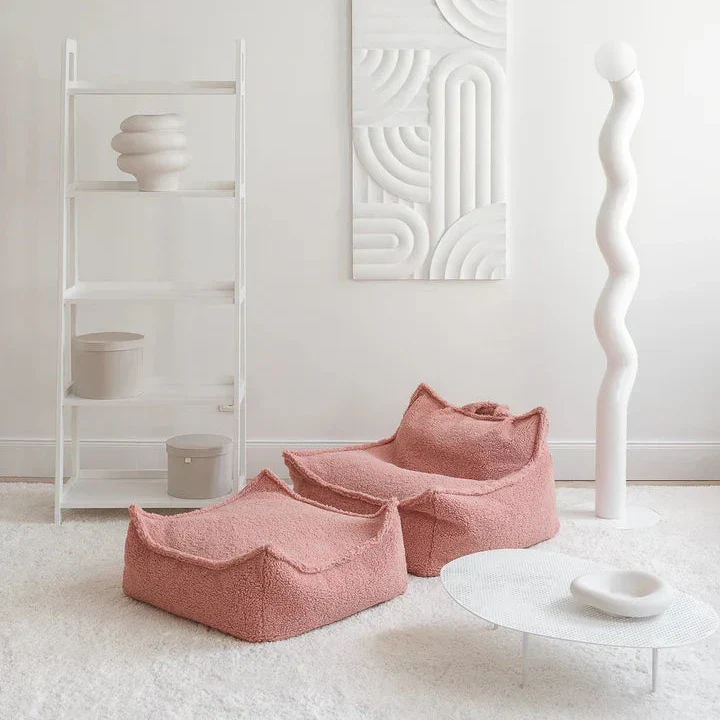 Wigiwama Square Baby Pouffe Ottoman Guava