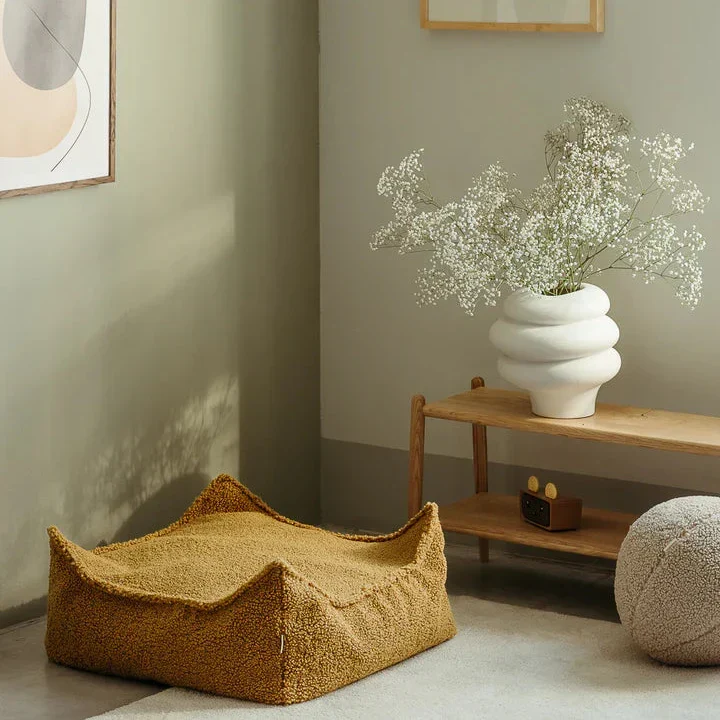 Wigiwama Square Baby Pouffe Ottoman Maple