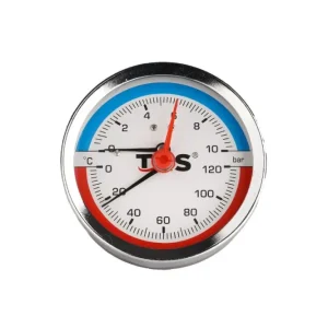 АКСИАЛЕН ТЕРМОМАНОМЕТЪР 0-10 BАR0°-120°