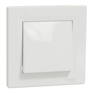 Кръстат ключ, 10AX безвинтов монтаж, бял Schneider Electric