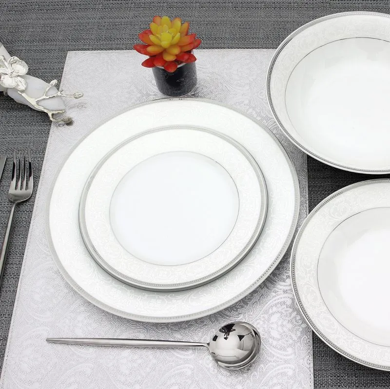 691015196820 : Сервиз 19 ч. White & Silver Morello 01-10005