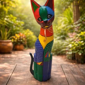 7103541 Дървен сувенир -Котка ART 50 см.