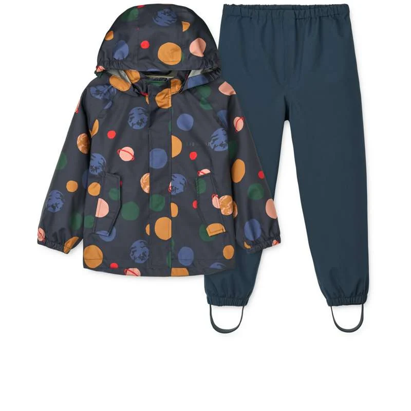Abridged Edition Liewood Pedia Raincoat Set - Universe/Classic Navy 116