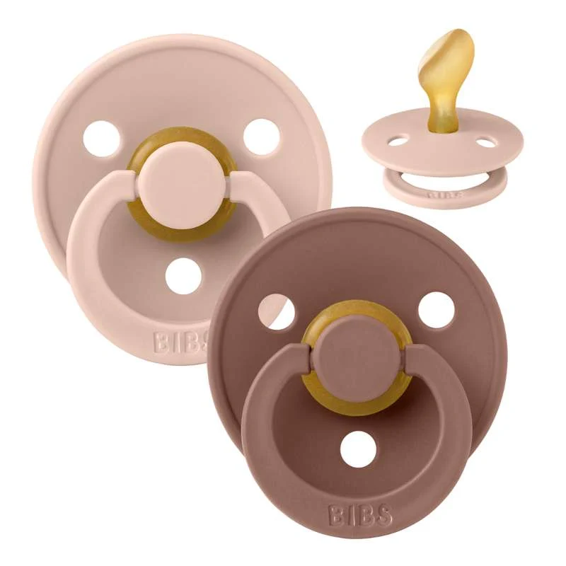 Bibs Anatomical Colour Pacifier - 2-Pack - sz. 2 - natural rubberized - Blush/Woodchuck