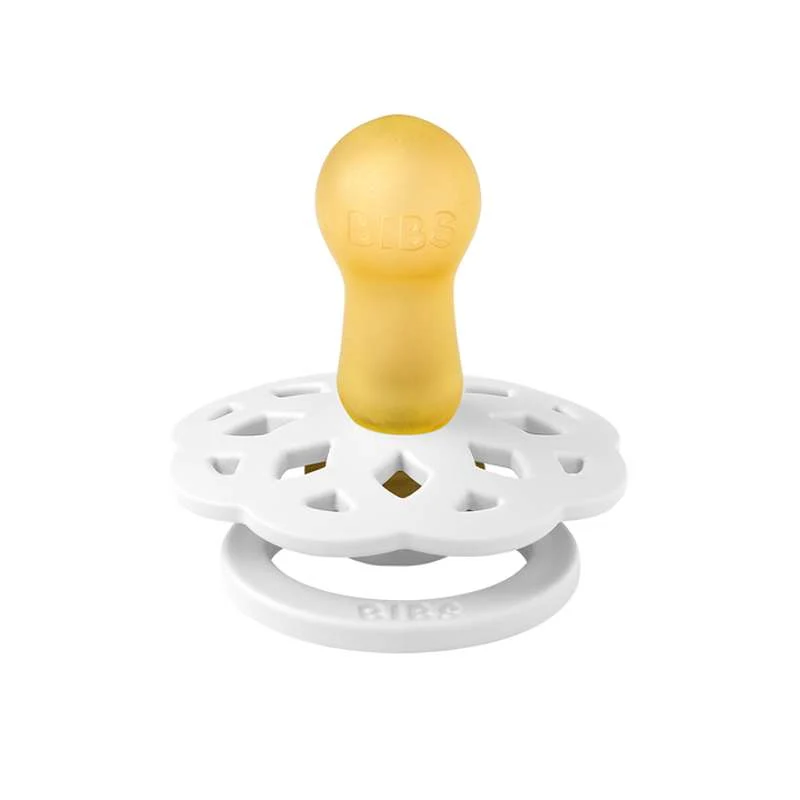 Bibs Boheme Pacifier - 2-Pack - sz. 2 - natural rubberized - White/Sunshine
