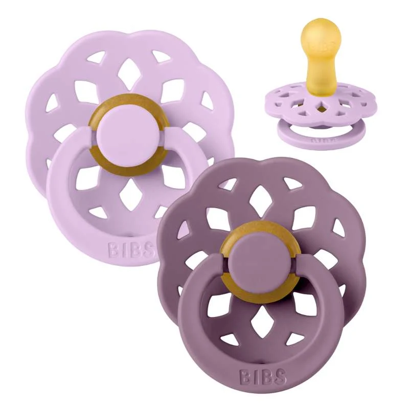 Bibs Boheme Pacifier - 2-Pack - sz. 2 - natural tpr - Violet Sky/Mauve