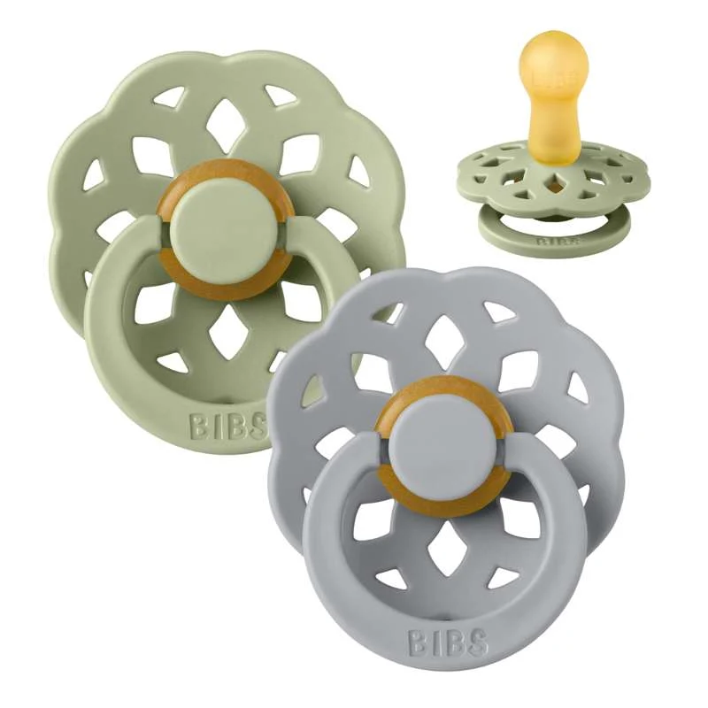 Bibs Boheme Pacifier - 2-Pack - sz. 2 - natural tpr - Sage/Cloud