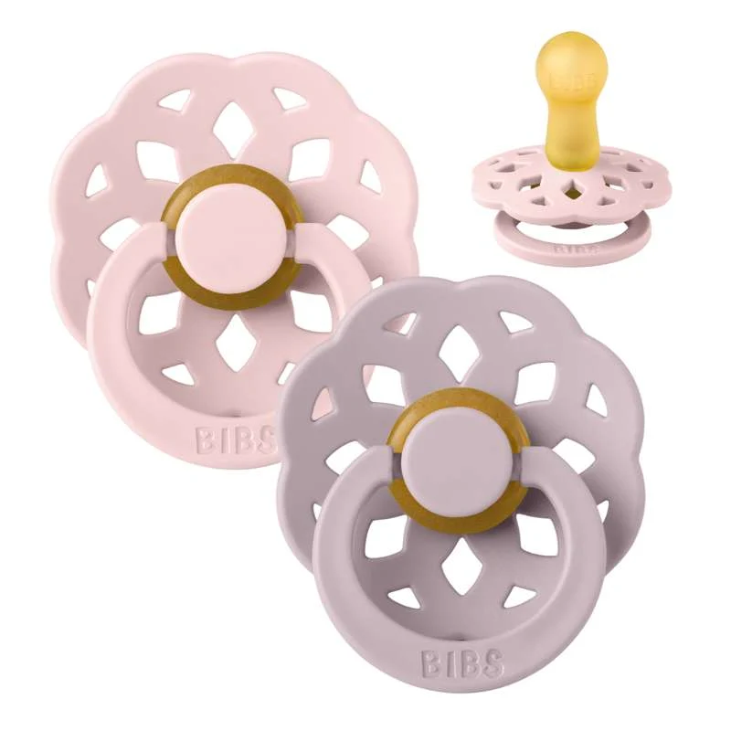 Bibs Boheme Pacifier - 2-Pack - sz. 2 - natural tpr - Blossom/Dusky Lilac
