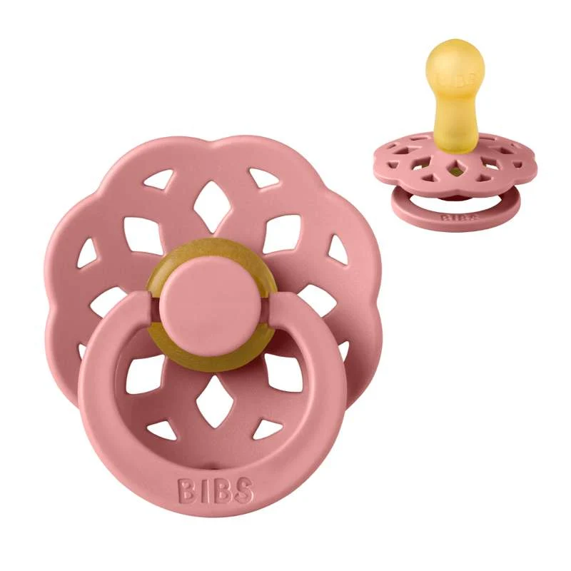 Bibs Boheme Pacifier - sz. 2 - natural rubberized - Dusty Pink