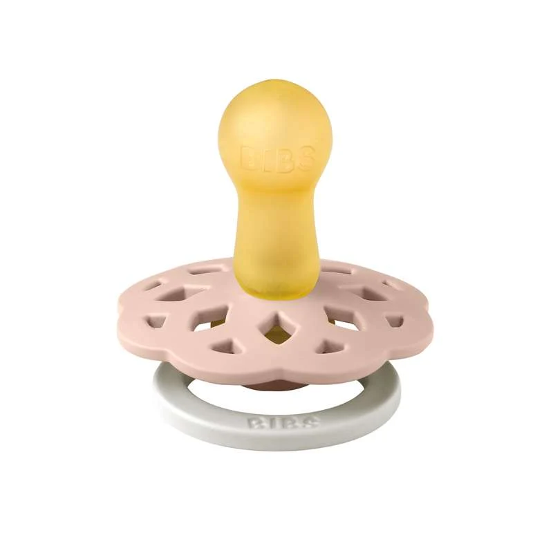 Bibs Boheme Pacifier - sz. 2 - natural rubberized - GLOW - Blush