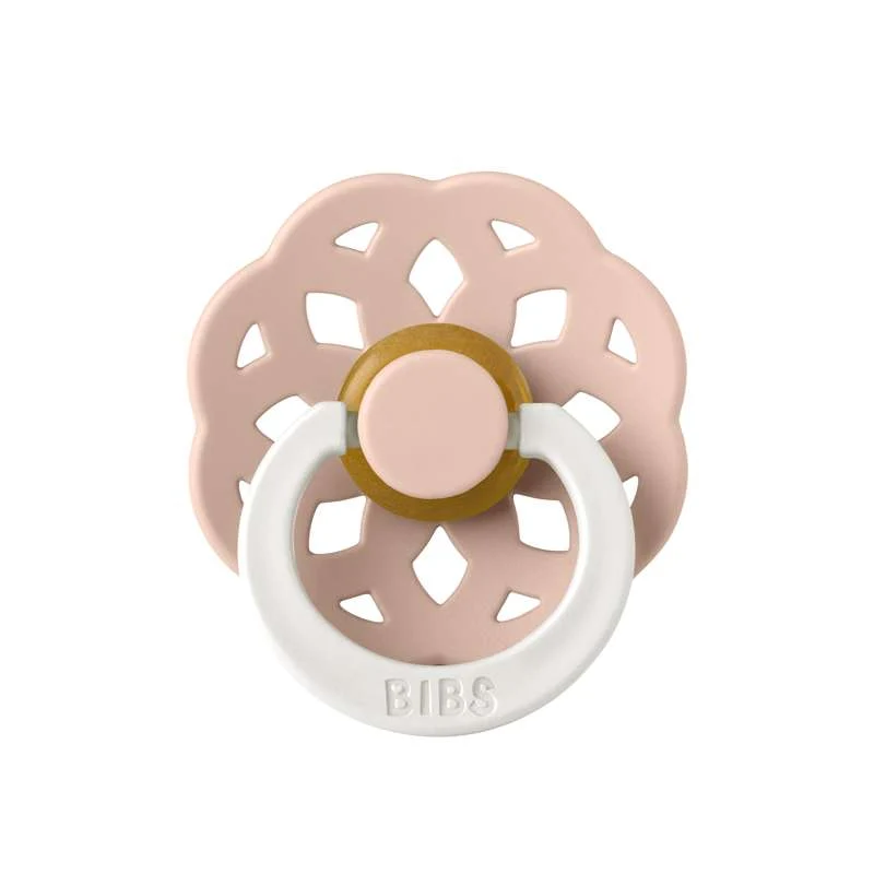 Bibs Boheme Pacifier - sz. 2 - natural rubberized - GLOW - Blush