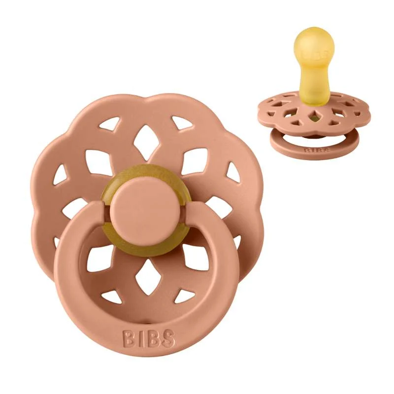 Bibs Boheme Pacifier - sz. 2 - natural rubberized - Peach