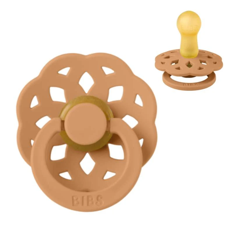 Bibs Boheme Pacifier - sz. 2 - natural rubberized - Pumpkin