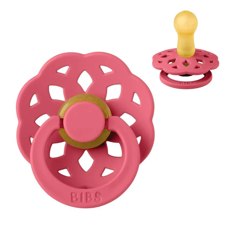 Bibs Boheme Pacifier - sz. 2 - natural tpr - Coral