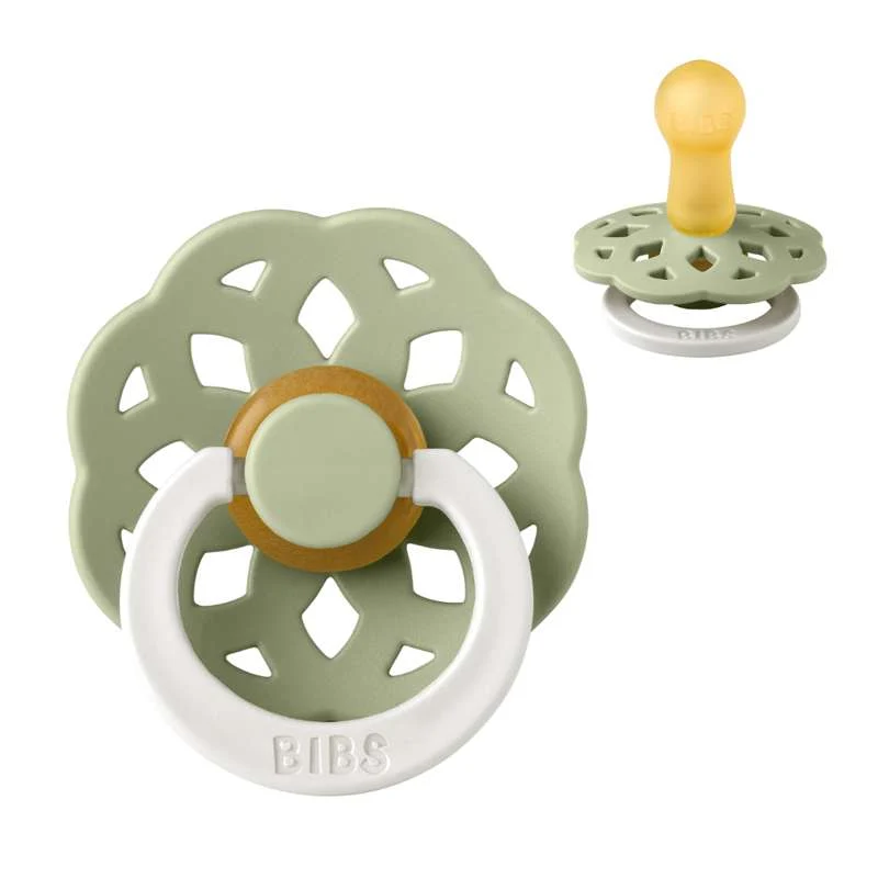 Bibs Boheme Pacifier - sz. 2 - natural tpr - GLOW - Sage