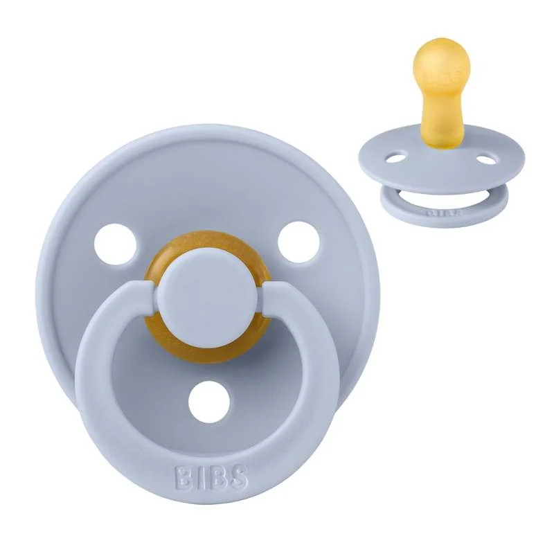 Bibs Round Colour Pacifier - sz. 2 - natural rubber - Dusty Сапфир