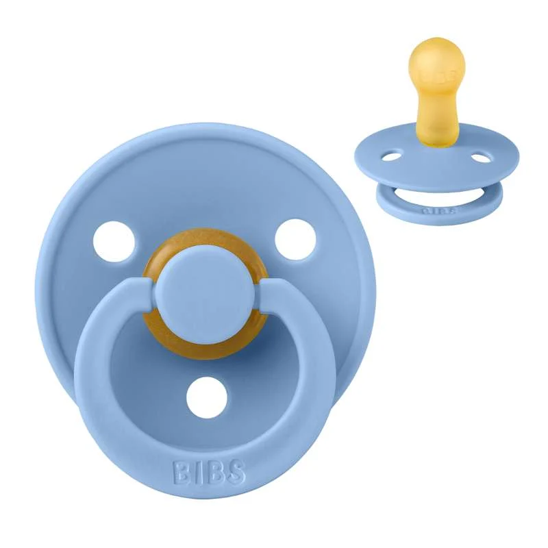 Bibs Round Colour Pacifier - sz. 2 - natural rubber - Sky Cobalt