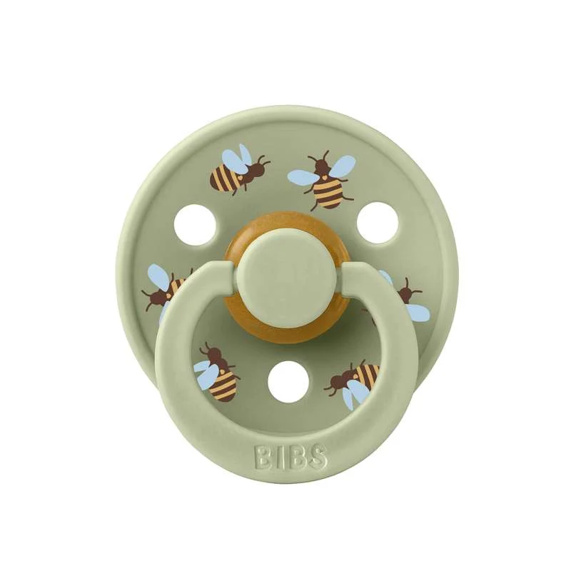 Bibs Round Colour Pacifier - sz. 2 - natural rubberized - Studio - Bumblebee - Sage