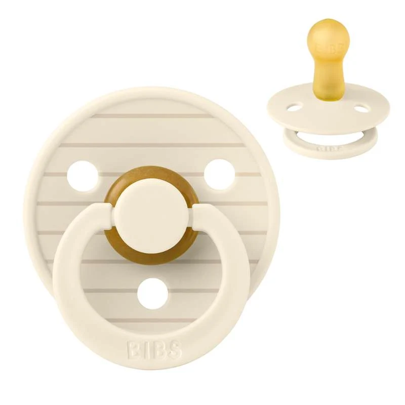 Bibs Round Colour Pacifier - sz. 2 - natural rubberized - Studio - Pin - Vanilla