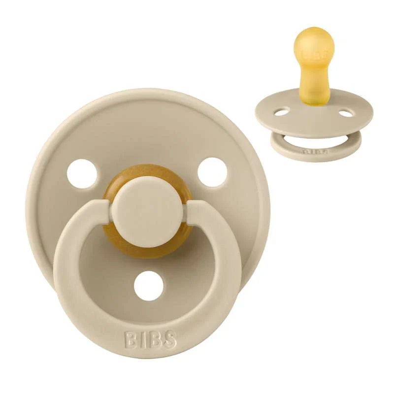 Bibs Round Colour Pacifier - sz. 2 - natural rubberized - Vanilla