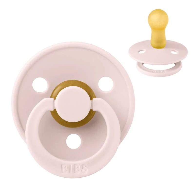 Bibs Round Colour Pacifier - sz. 2 - natural rubberized - Petal