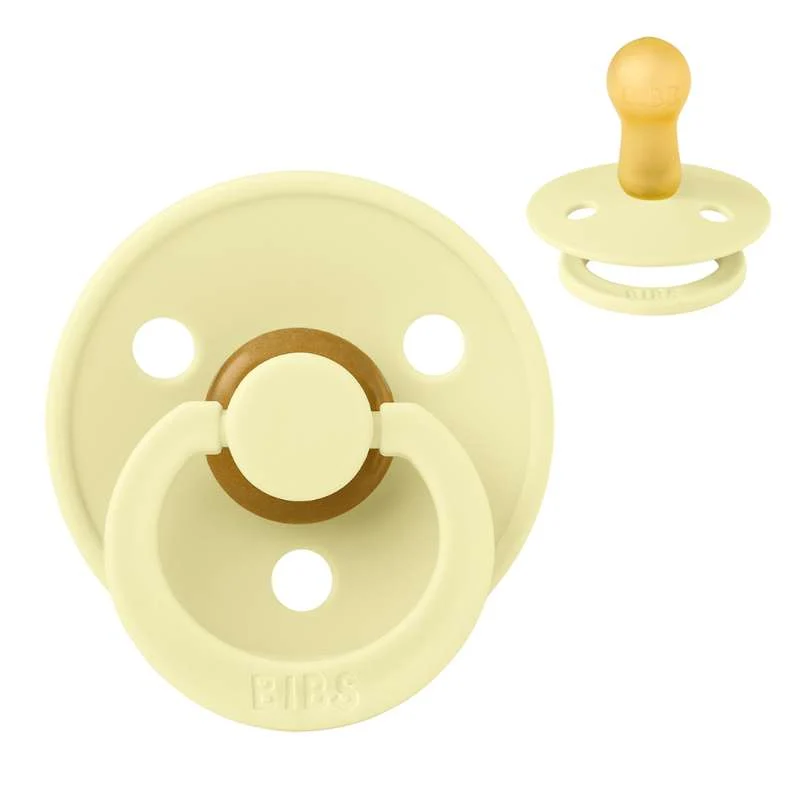 Bibs Round Colour Pacifier - sz. 2 - natural rubberized - Luna