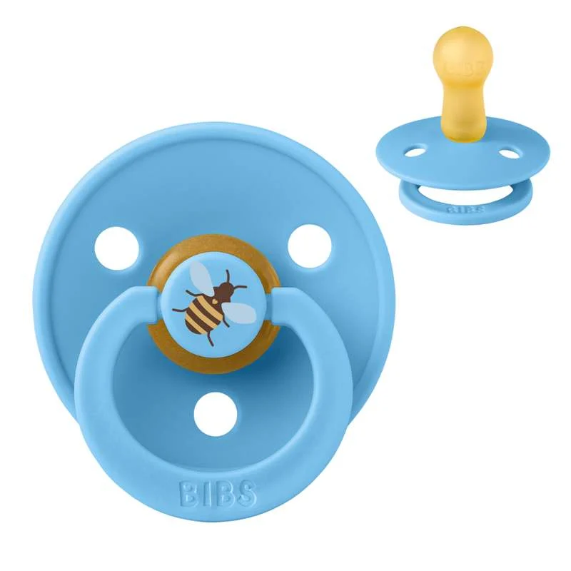 Bibs Round Colour Pacifier - sz. 2 - natural rubberized - Studio - Bumblebee - Breeze