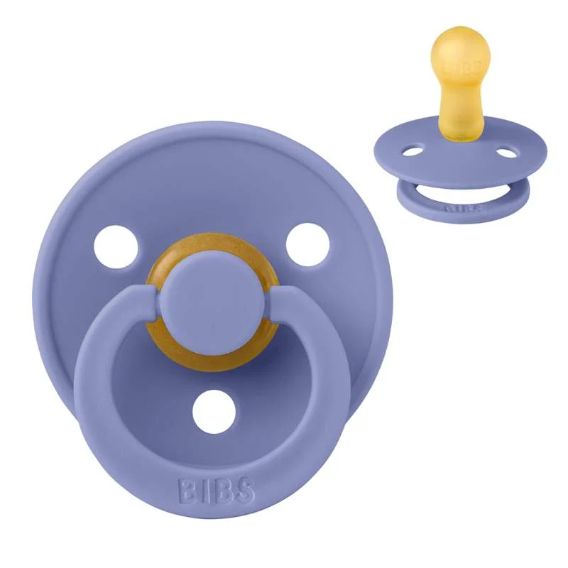 Bibs Round Colour Pacifier - sz. 2 - natural rubberized - Peri