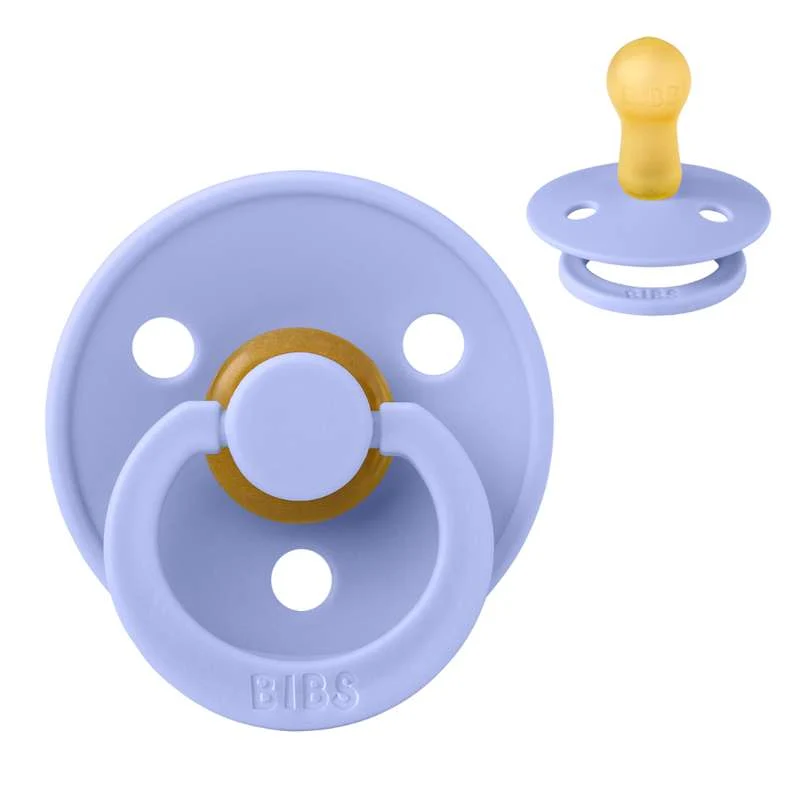 Bibs Round Colour Pacifier - sz. 2 - natural rubberized - Hush