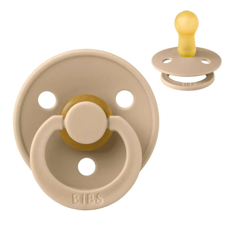 Bibs Round Colour Pacifier - sz. 2 - natural tpr - Taupe