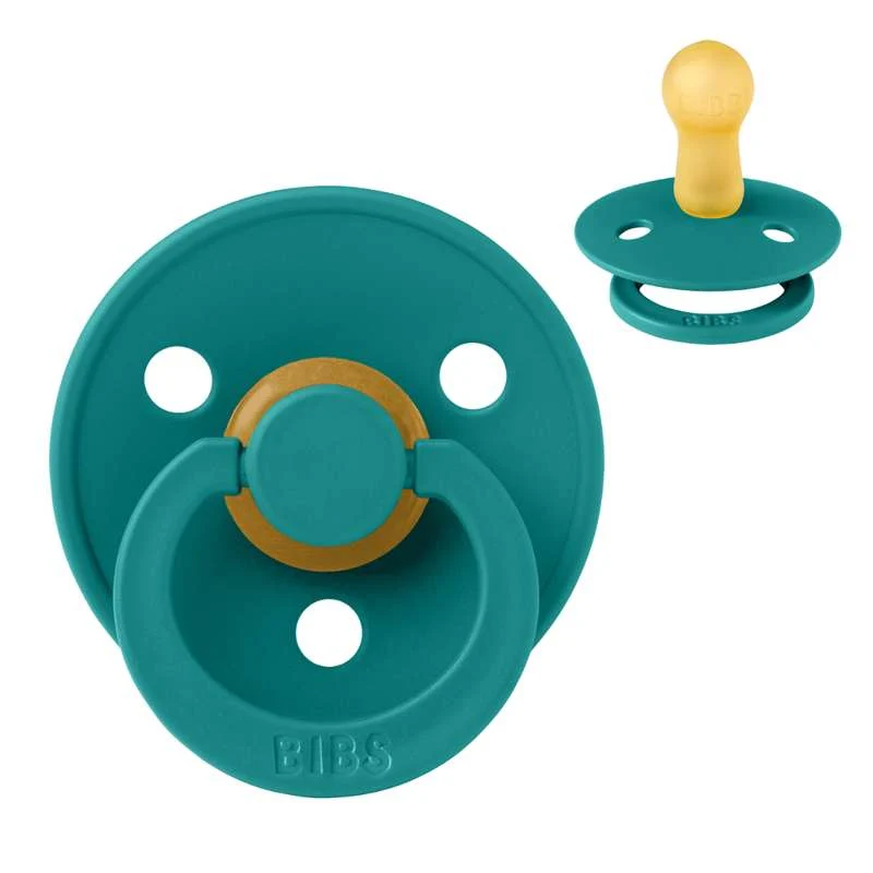 Bibs Round Colour Pacifier - sz. 2 - natural tpr - Scuba