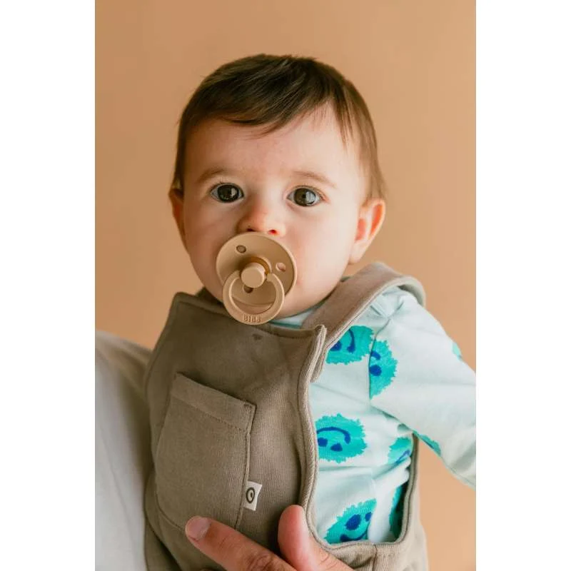 Bibs Round Colour Pacifier - sz. 2 - natural tpr - Taupe