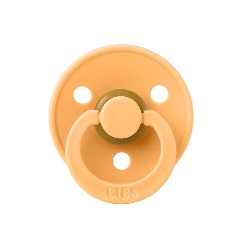 Bibs Round Colour Pacifier - sz. 2 - natural tpr - Sunkissed