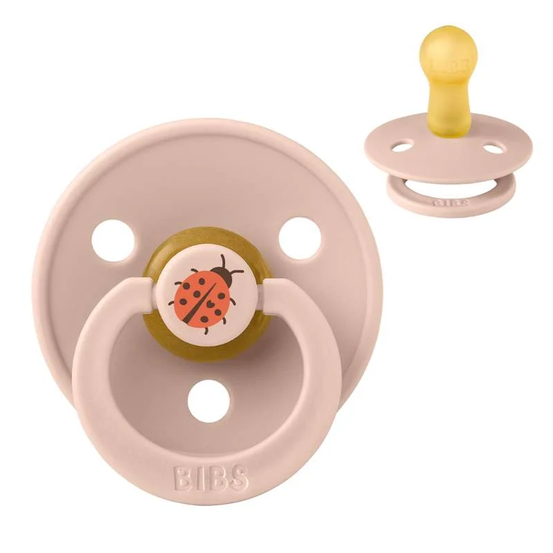 Bibs Round Colour Pacifier - sz. 2 - natural tpr - Studio - Ladybug - Blush