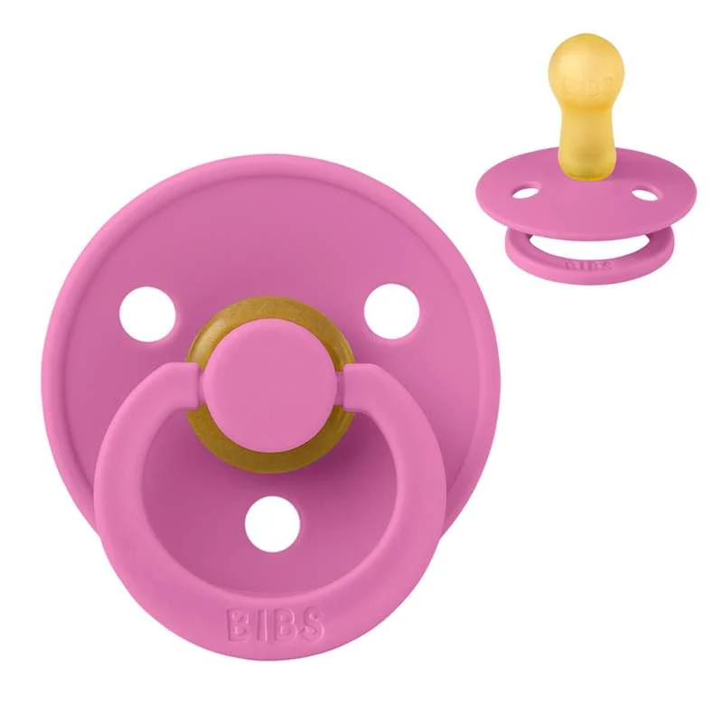 Bibs Round Colour Pacifier - sz. 2 - natural tpr - Bubblegum
