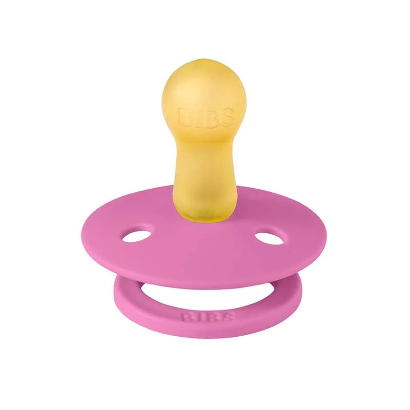 Bibs Round Colour Pacifier - sz. 2 - natural tpr - Bubblegum