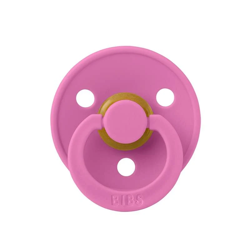 Bibs Round Colour Pacifier - sz. 2 - natural tpr - Bubblegum