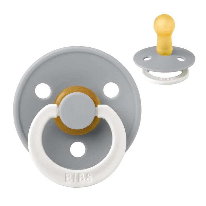 Bibs Round Colour Pacifier - sz. 2 - natural tpr - GLOW - Cloud