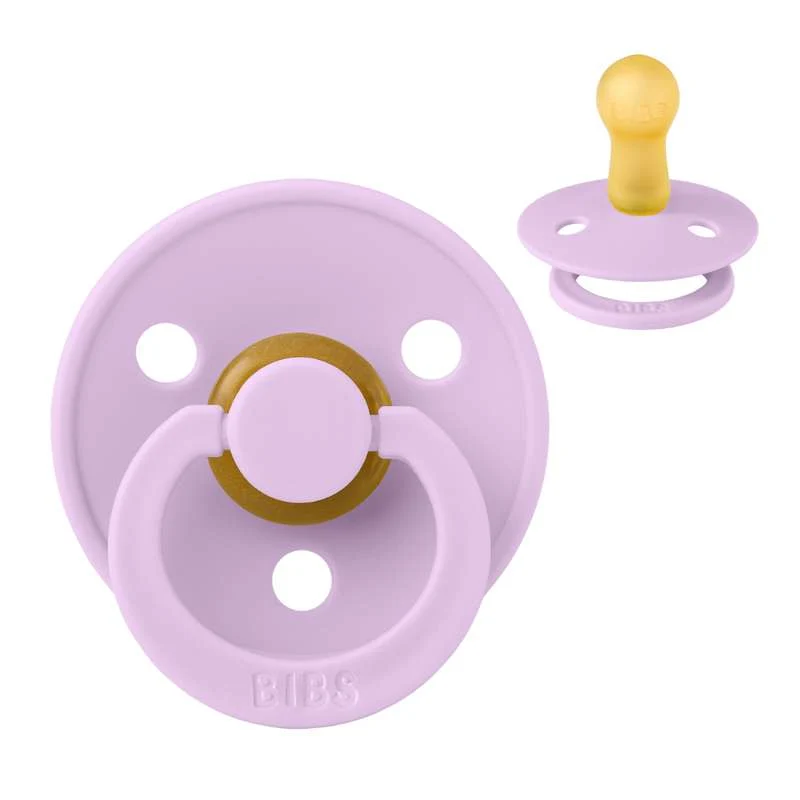 Bibs Round Colour Pacifier - sz. 2 - natural tpr - Violet Sky