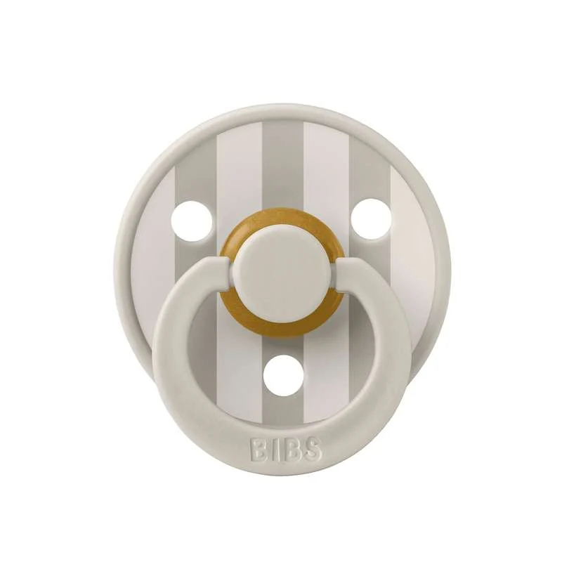 Bibs Round Colour Pacifier - sz. 2 - natural tpr - Studio - Block - Sand/Ivory