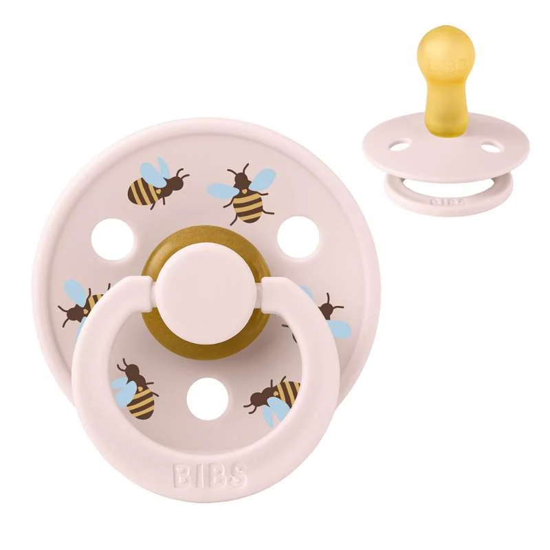 Bibs Round Colour Pacifier - sz. 2 - natural tpr - Studio - Bumblebee - Petal