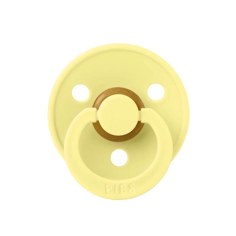 Bibs Round Colour Pacifier - sz. 2 - natural tpr - Sunshine