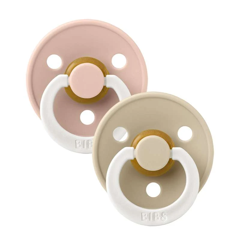 BIBS Symmetric Colour Sut - 2-Pack - sz. 2 - natural tpr - GLOW - Blush/Vanilla